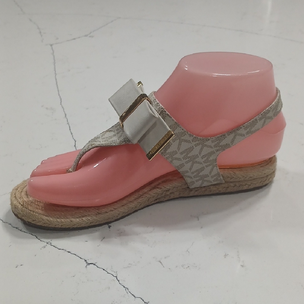 Michael Kors Cream Espadrilles With Ankle Strap Pre-Owned Sz 5.5m